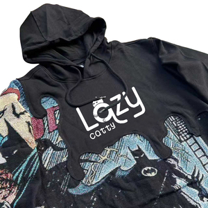 Bajo MOQ Diseño personalizado rápido Equipo de rugby Patchwork Hombres Pullover EE. UU. Sudadera con capucha de gran tamaño Suéter de tapiz - Product Image 4