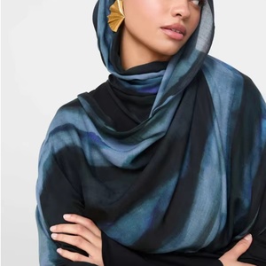 شال نسائي صيفي بتصميم عرقي من المودال والرايون، سلسلة طباعة ألوان مائية، وشاح طويل 180*70 - Product Image 2