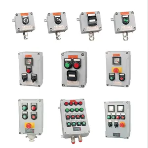 ATEX Oil/ Gas IP66 al aire libre Caja de control impermeable y anticorrosión Botón DE EMERGENCIA Caja a prueba de explosiones de empalme de aluminio