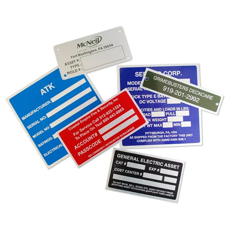 Custom Equipment Nameplate Sealed Printing inside anodized aluminum Metal Photo Printing