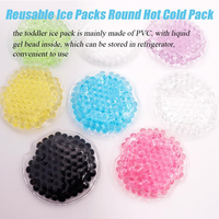 Produits les plus vendus 2026, logo personnalisé en couleur, poche à glace ronde réutilisable, gel perlé, poche chaude et froide