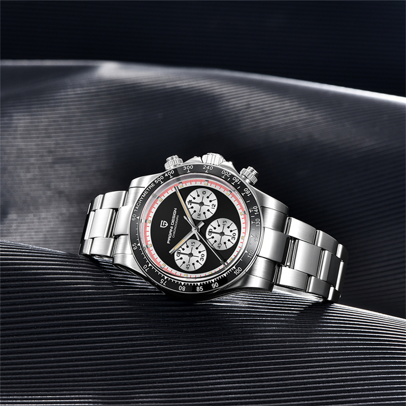 PAGANI DESIGN luxe nouveau classique montre à Quartz pour hommes lunette en céramique acier inoxydable étanche horloge verre saphir chronographe
