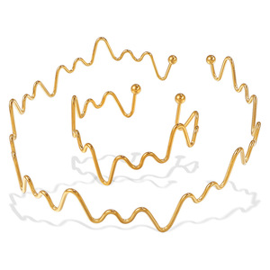 Geometric Stainless Steel Necklace <b>Bracelet</b> <b>Set</b> 18K Gold Plated Irregular Design Unisex Jewelry Fashion Accessory - Product Image 5