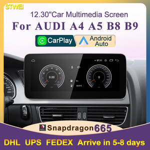 Radio Multimedia para Auto STWEI Snapdragon665 de 12.3 Pulgadas con CarPlay Inalámbrico y Android 14 para AUDI 08-16 A4 B8 S4 - Product Image 2