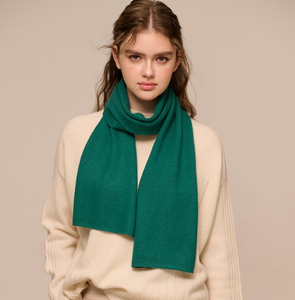 ผ้าพันคอแคชเมียร์สีเขียวมรกตสุดหรู ระบายอากาศได้ดี อุ่นสบาย ดีไซน์เรียบง่าย ทอแบบริบ สำหรับสไตล์ในชีวิตประจำวัน - Product Image 1