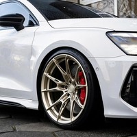 Jantes en alliage forgé satin bronze à 5 branches profondes concaves de 19 pouces pour Audi RS3 S3 A3 A4 A5 Performance Tuning