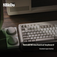 Clavier mécanique rétro original CN 8BitDo 2.4G BT connexion trois modes sans fil et filaire