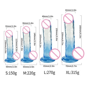 Lebensechte TPE Single Gradient mit starkem Saugnapf Hand Free Play Flexibler Penis Realistischer <span class=keywords><strong>Dildo</strong></span> Anal Sexspielzeug - Product Image 2