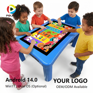 Table tactile capacitive de 43 pouces, système double Android Windows, table interactive pour l'éducation et l'utilisation commerciale - Product Image 1