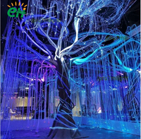 Kit d'arbre en fibre optique scintillante RGB, moteur LED 27W + 1000 fibres optiques scintillantes de 5 m et 0,75 mm pour la décoration commerciale de Noël et des fêtes