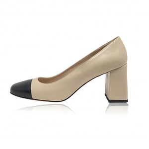 छोटे वर्ग पैर की अंगुली महिलाओं के आरामदायक जूते लघु ब्लॉक एड़ी महिलाओं के काम जूते प्रसिद्ध ब्रांड ODM जूते कारखाने थोक व्यापारी - Product Image 1