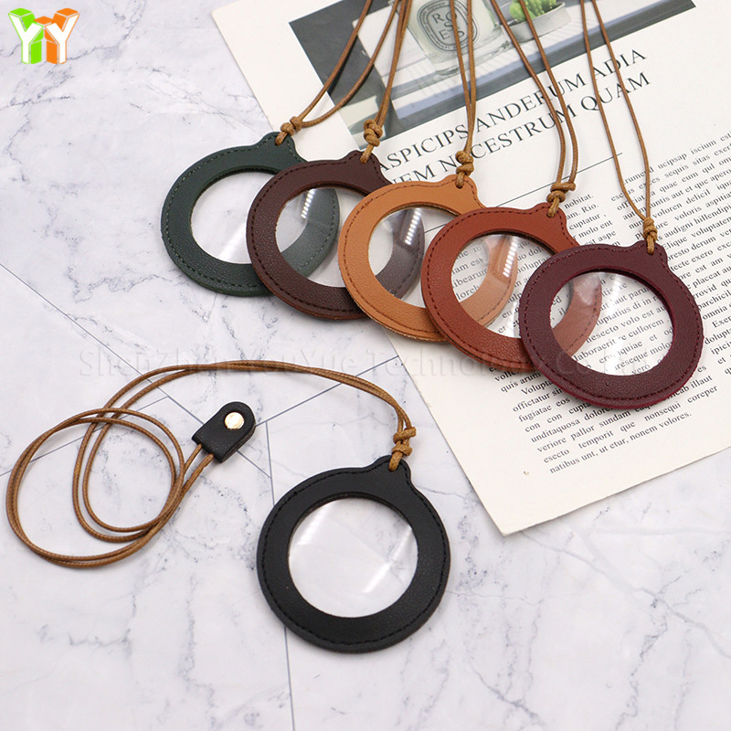 Vintage Leather Strap Necklace Handheld Mini