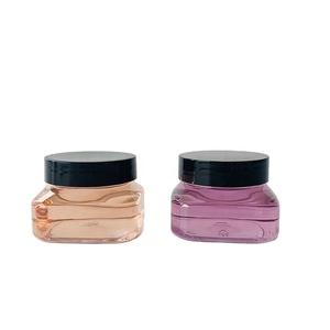 Cosmetic jar 50ml square plastic transparent jar
