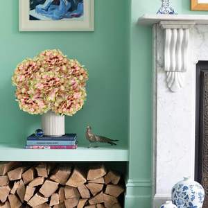 Fleur d'hortensia artificielle de haute qualité en latex, toucher réel, grande tête, pour décoration de table de fête, d'hôtel ou de mariage, bleue - Product Image 5