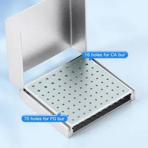 Soporte autoclavable para fresas dentales de 86 orificios para limpieza de cajas endodónticas de alta y baja velocidad 135 ℃   Herramientas de Laboratorio Esterilizables - Product Image 3