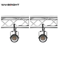 Projecteur LED Par Bi-couleur IP65 120W Blanc Chaud avec Anneau Rouge 75° Large Faisceau, Contrôle DMX512, Stroboscope et Effet Wash pour Scène, Concert, Mariage