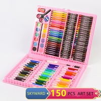 Vente chaude peinture professionnelle ensemble de papeterie stationnaire école enfants dessin Art kits accessoires scolaires ensemble de papeterie