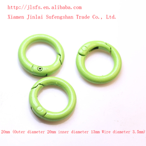 Chất Lượng Cao 20Mm Vòng Tròn Snap Clip Hook O Ring Mùa Xuân Cổng Clasp Khóa Vòng Mùa Xuân Carabiner Túi Tôm Hùm Đầy Màu Sắc <span class=keywords><strong>Keychain</strong></span> - Product Image 4