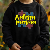 Nouveautés Tendances : Transferts de Strass Thermocollants Éco-responsables Design « Autism Mama » pour Sacs et Vêtements