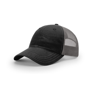 Casquette de camionneur unie en maille de haute qualité avec logo personnalisé, 6 panneaux, non imprimée, lavée - Product Image 5