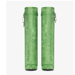 2025 bottes de chevalier pour femmes avec long baril pointu talons hauts plein diamant talon compensé requin boucle pantalon jambes-genou-haut - Product Image 3