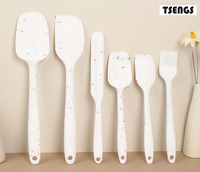Spatule de conception en marbre d'ustensiles de cuisine en silicone écologique et ensemble de cuisson pour gadget de cuisine à domicile