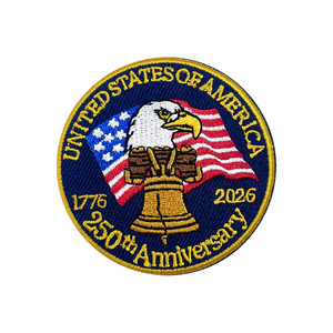 Bandera Americana Personalizada del 250 Aniversario de EE. UU. para Insignias Metálicas con Logotipo, Estilo Antiguo y Moderno, Venta al Por Mayor - Product Image 2