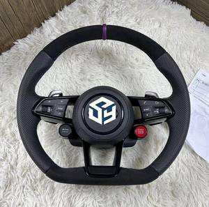 Volant en fibre de carbone pour Audi A3 8P A4 B8 A5 A6 C7 A7A8 <span class=keywords><strong>S3</strong></span> S5, nouveau modèle B9, peut être amélioré en fibre de carbone - Product Image 3