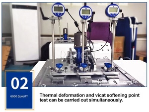 Plastik polimer HDT isı bozulma sıcaklık testi makinesi buton Vicat yumuşatma noktası Test cihazı - Product Image 4