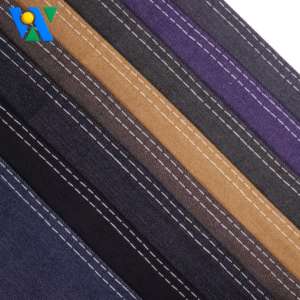 Tissu en denim épais de 13oz, tissu en denim coloré de style sergé légèrement extensible pour tissu de vêtement, fabricant de rouleaux de tissu en denim - Product Image 6