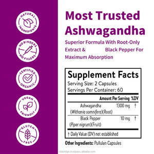 Cápsulas de Ashwagandha de Buena Calidad con Fórmula Superior, Beneficios para Adultos, Promueve la Calidad del Sueño, Cápsulas Veganas - Product Image 4