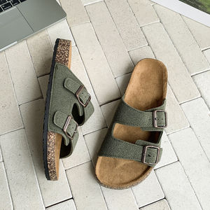 2026년 신제품 맞춤형 도매 코르크 샌들 (여성/남성용) 오픈토 여행 슬라이드, 이중 버클, 미끄럼 방지 밑창, 야외용 - Product Image 3