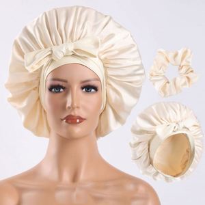 Gorro de Dormir de Seda para Mujer, Elástico, con Banda Ajustable para Cabello Rizado, Regalo Promocional - Product Image 1