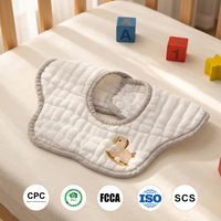 Bavoirs pour bébés et tout-petits en coton mousseline biologique, super absorbants, résistants aux taches, pour la dentition et l'alimentation - Vente en gros