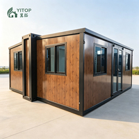 Fournisseurs chinois de maisons conteneurs pliables extensibles sur mesure de 700 mm, villa préfabriquée, école, design moderne, imperméable, taille personnalisable