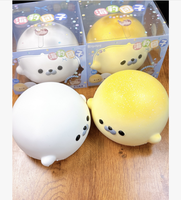 KQSHUO Hachimi Big Seal Mochi Squishy Toy en TPR, style dessin animé, impression numérique, super doux, à remontée lente, à presser