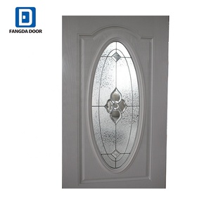 <span class=keywords><strong>Porte</strong></span> d'entrée en fibre de verre à finition lisse avec vitrage ovale intégré – Offre Spéciale - Product Image 5