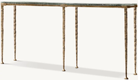 Table console rectangulaire moderne sur mesure pour salon, en acier et verre, de qualité supérieure, fabriquée à la main, style vintage