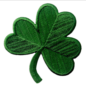 Chất lượng tuyệt vời <span class=keywords><strong>Irish</strong></span> Clover màu xanh đậm thêu lá vá may mắn shamrock sắt-on Ireland biểu tượng - Product Image 3
