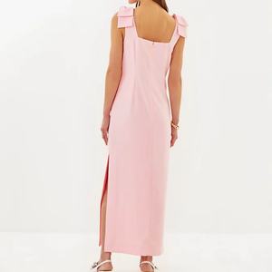 Vestido Maxi de Moda para Mujer con Lazo, Estilo Francés, Ajustado, Sexy, para Fiesta o Playa - Product Image 3