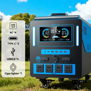 Generador Eléctrico Portátil de 2600W/6000W para Exteriores, de Gran Capacidad, con Panel Solar MPPT, Onda Sinusoidal Pura, Linterna de Emergencia para Viajes - Product Image 3