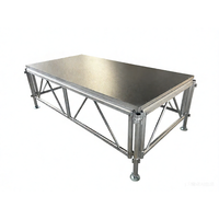 Scène événementielle portable en aluminium de qualité supérieure 4*8 pieds avec surface en verre robuste pour mariage, fête, concert DJ, école