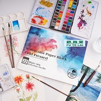 FUTELAI Akademie-Qualität Malpapier 100% Baumwollzellstoff Aquarellpapier Größen 200g 300g 20 Blatt Blockbuch A3 A4 A5 4K 8K 16K 32K