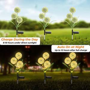 Usine Vente Extérieure Étanche Solaire Alimenté Piquet Lumières Lampe Solaire Pissenlits Lumières pour Pelouse Paysage Jardin Décor - Product Image 6