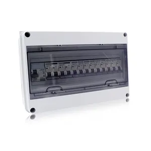 High Quality IP65 Waterproof 15 Way Wall Surface Mount ABS Electrical Distribution Box Breaker Panels MCB Connection Box