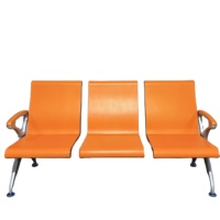 Chaises et bancs d'attente modernes pour l'extérieur, avec structure en métal, écologiques, durables, faciles à nettoyer, mobilier commercial rectangulaire pour aéroport