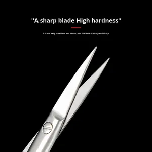 Tijeras de Ligadura para Cirugía Plástica de Doble Párpado, de Acero Inoxidable, con Mango Dorado, Cabeza Recta/Curva, para Remover Suturas Quirúrgicas - Product Image 5