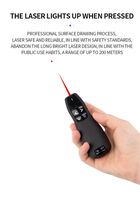 Stylo de projection laser électronique sans fil PPT rechargeable par USB 2.4G avec lumière et pointeur laser télécommandé