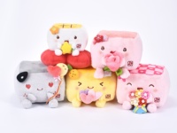 Peluche super douce en forme de tofu odorant de 8 pouces, brodée, jouet à suspendre, en coton PP, pour soulager le stress, sac TV