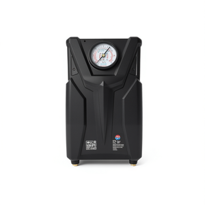 Compressore d'aria portatile Abus 12V con manometro analogico per gonfiaggio pneumatici auto, biciclette e moto - Product Image 1